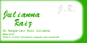 julianna raiz business card